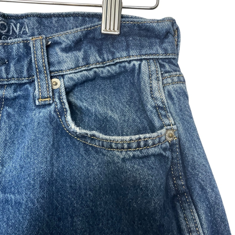ARIZONA sz 7 Highest Rise Mom Jeans Straight Leg Medium Blue Wash - Picture 7 of 10